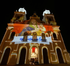 Igreja de Nossa Senhora das Neves na abertura da Festa em 2019. Foto: Instagram @catedralnevesjp