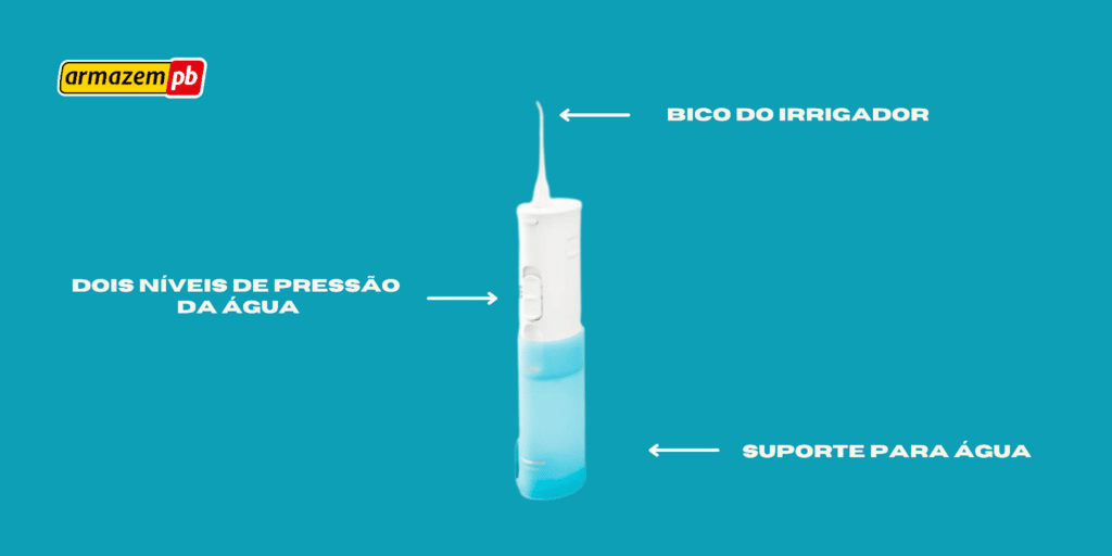 Compartimentos do irrigador oral da Panasonic