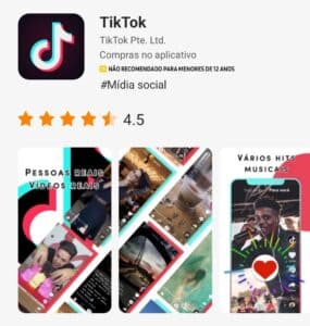 tik tok na play store para baixar