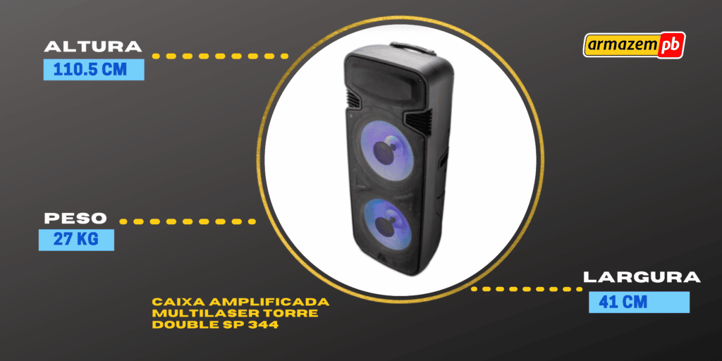 Caixa amplificada multilaser torre double