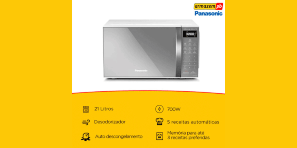 Micro-ondas da panasonic para receita de ovo de páscoa