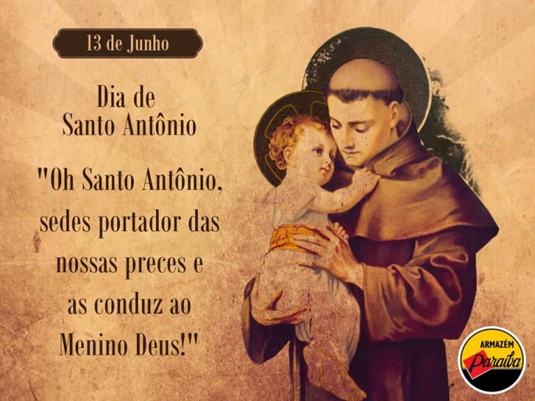 Banner com imagem de Santo Antônio