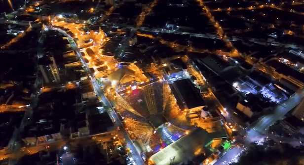 Fotografia, vista panorâmica superior de São João em Campina Grande