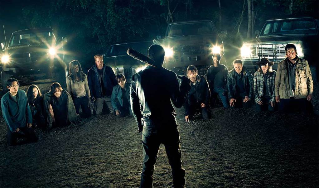 Cena da sétima temporada da série The Walking Dead da Netflix