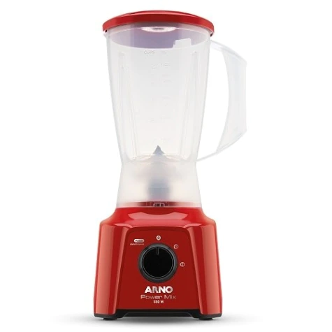 Liquidificador Power Mix 2 Velocidades Jarra de 2 Litros 550W Vermelho Arno