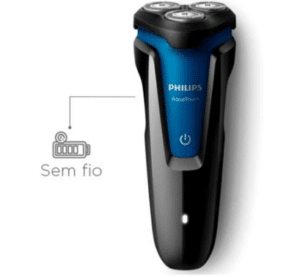 Barbeador Elétrico S1030 04 Philips Walita Potência 700W PretoAzul