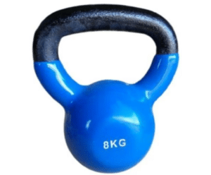 Haltere Kettlebell em ferro fundido Pelegrin PEL-08KB Emborrachado 8kg - Azul