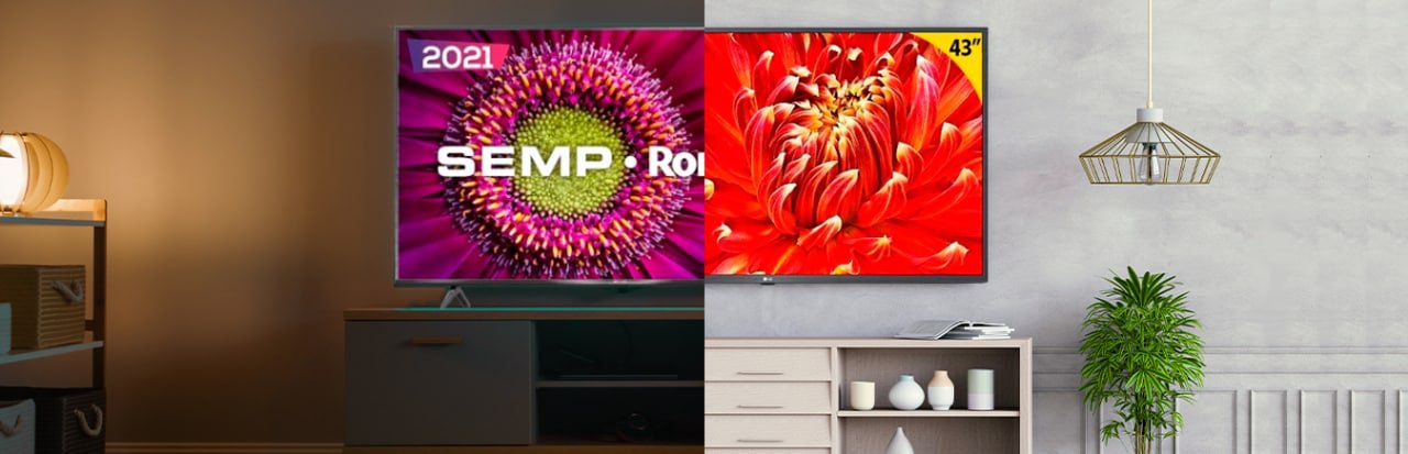 Smart TV Semp TCL e LG