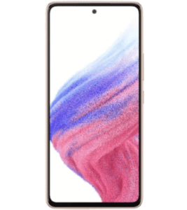 Celular da linha Galaxy A53 de frente