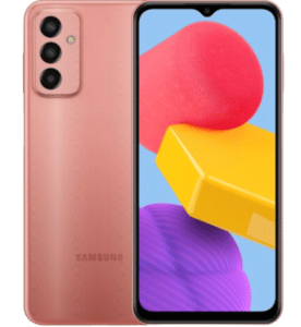 Linha Galaxy M13 na cor cobre frente e verso