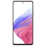 celular a53 samsung com 5G de frente e na cor rosé