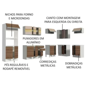 Peças de armário de cozinha modulada