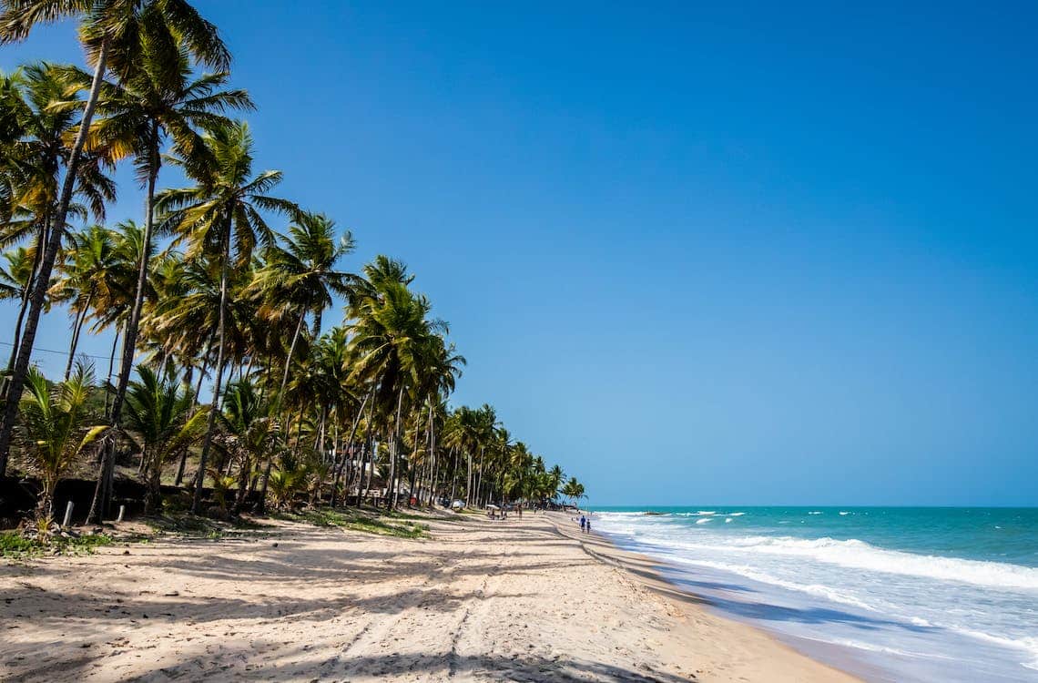 Praia de Coqueirinho na cidade do Conde