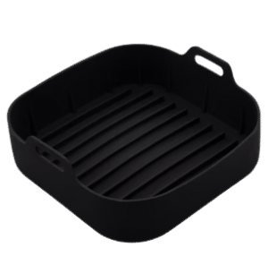 Forma Quadrada Lyor de Silicone para Air Fryer Preta 16cm